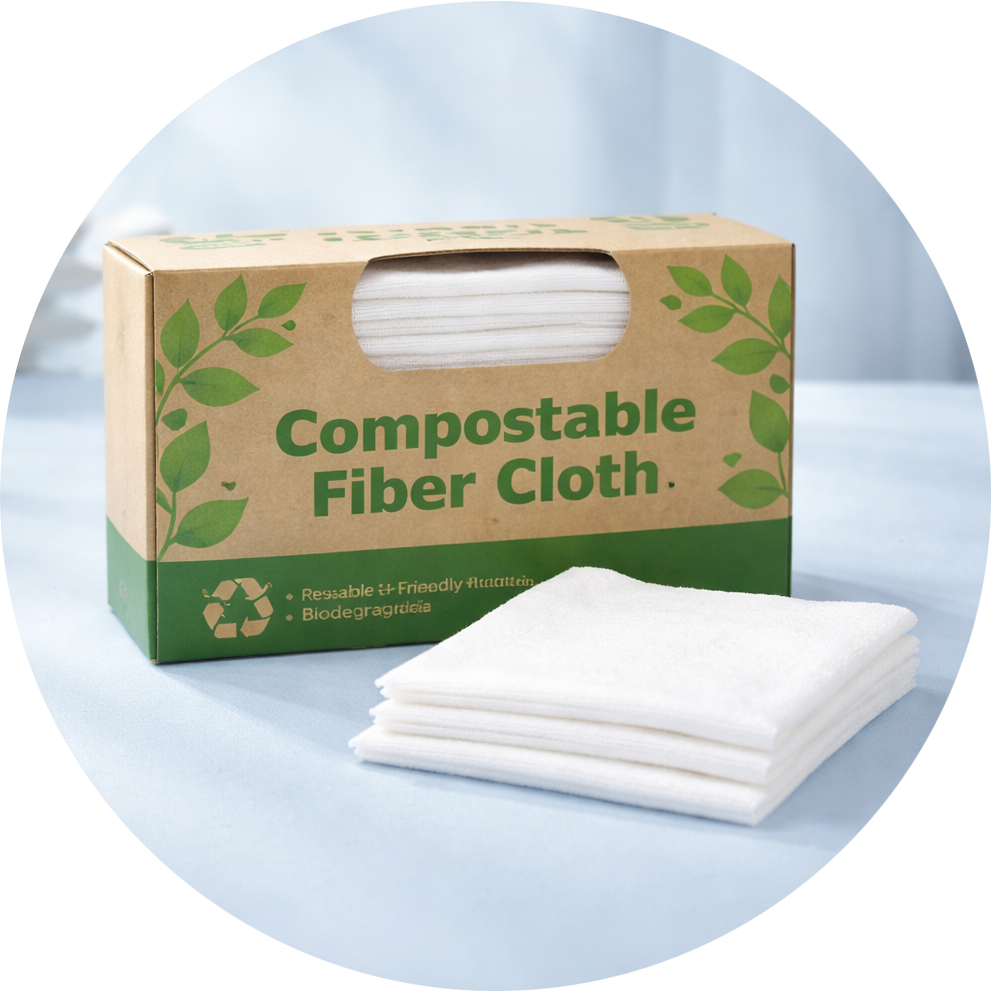 Compostable fiber sheet for use with Skloop