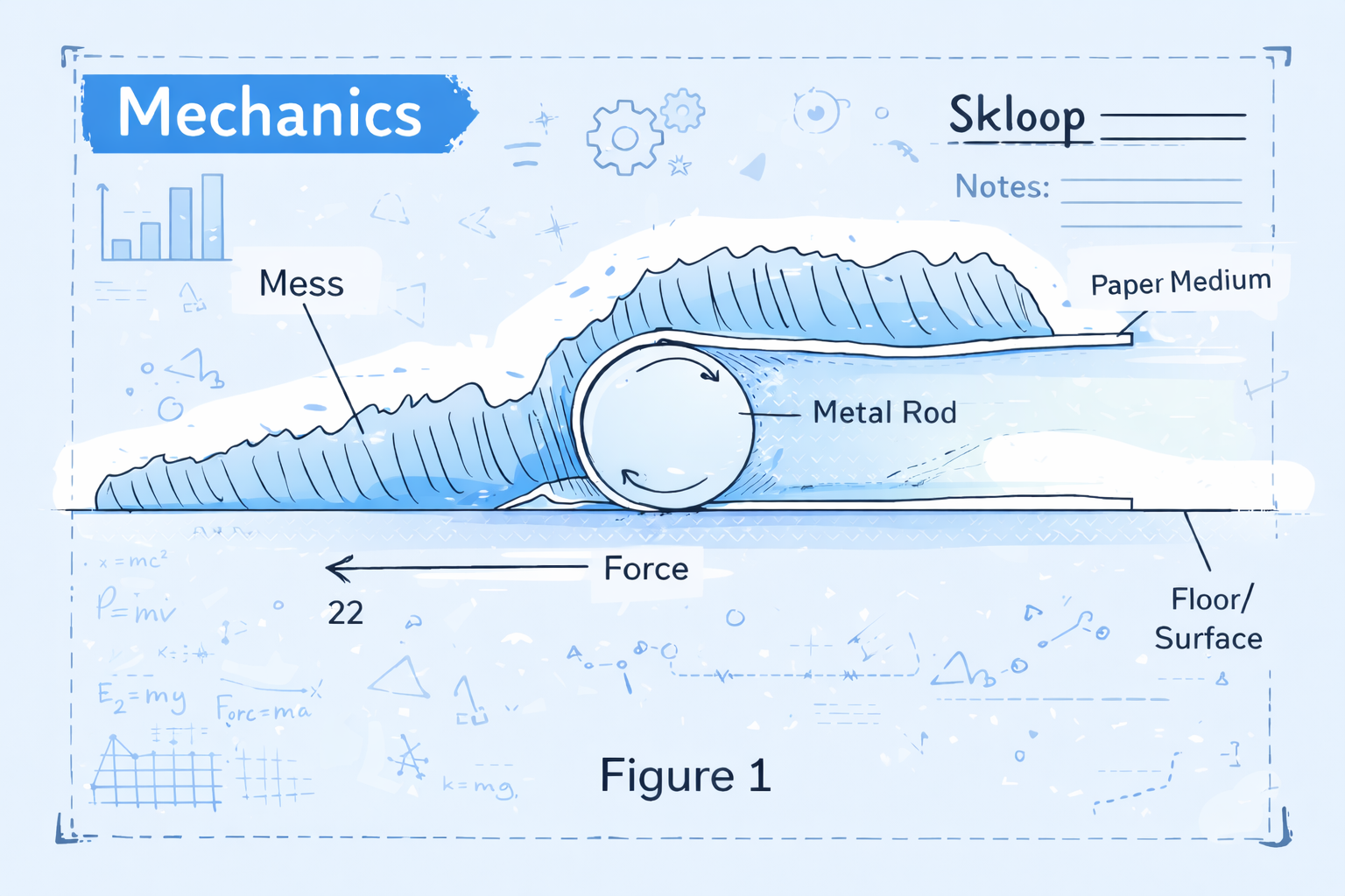 Skloop mechanical design: brace and roller